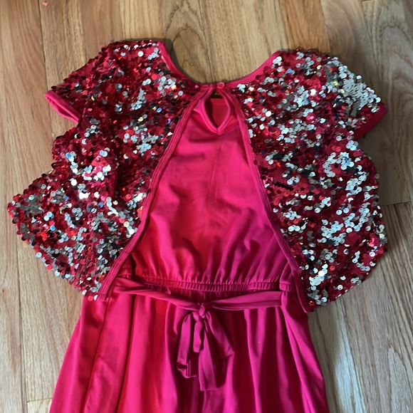 sequins popover holiday jumpsuit - Picture 9 of 10